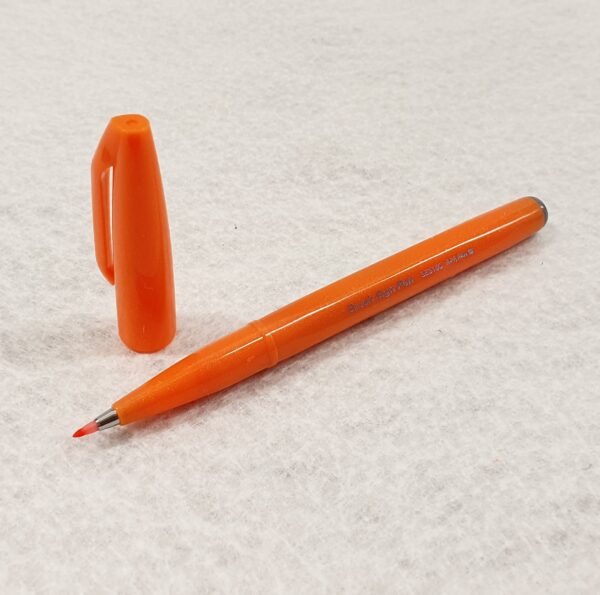 Pentel Brush Sign Pen Orange