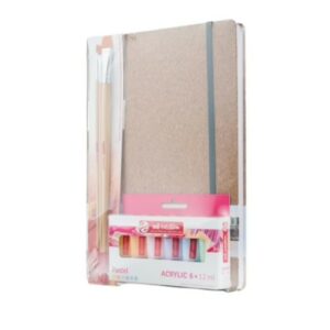 Talens ACRYL PASTEL 6 + SKETCHBOOK CORK+3 BRUSH - Image 5