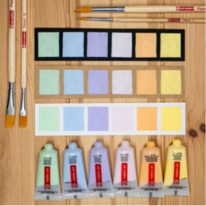 Talens ACRYL PASTEL 6 + SKETCHBOOK CORK+3 BRUSH - Image 4